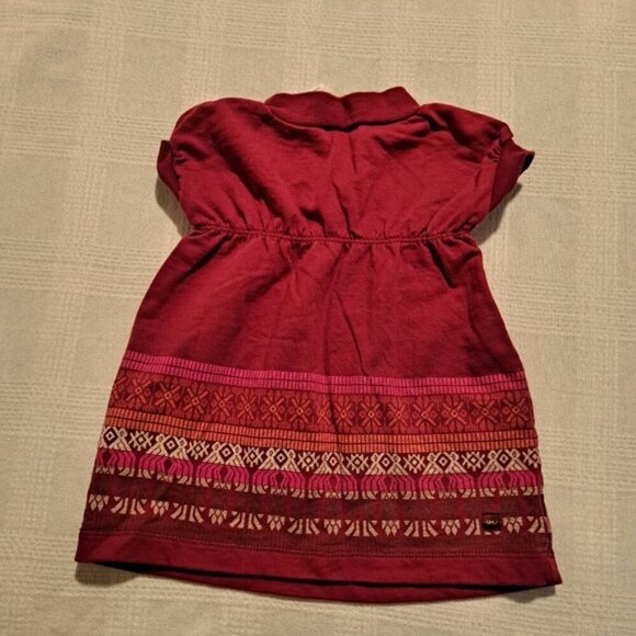 Tea Collection girls 6-12 months maroon dress, VGUC - Picture 3 of 6